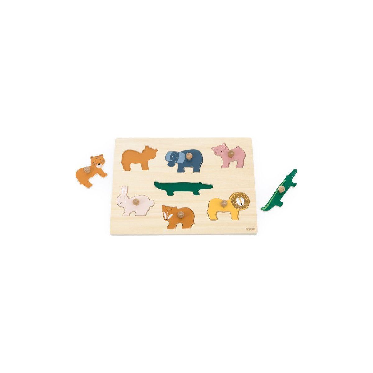 Wooden Puzzle, 7pcs - Trixie Baby Animals