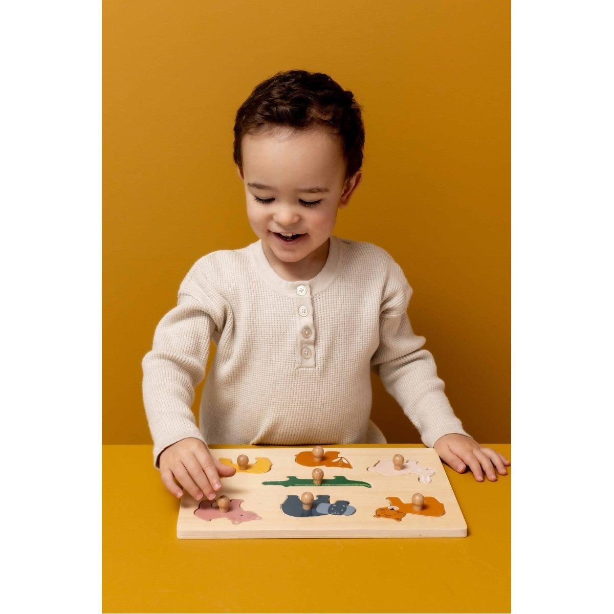 Wooden Puzzle, 7pcs - Trixie Baby Animals