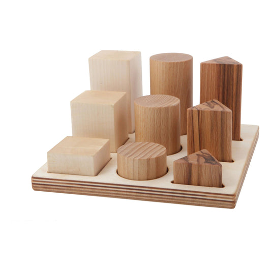 Wooden Shape Sorting Blocks - Natural XL