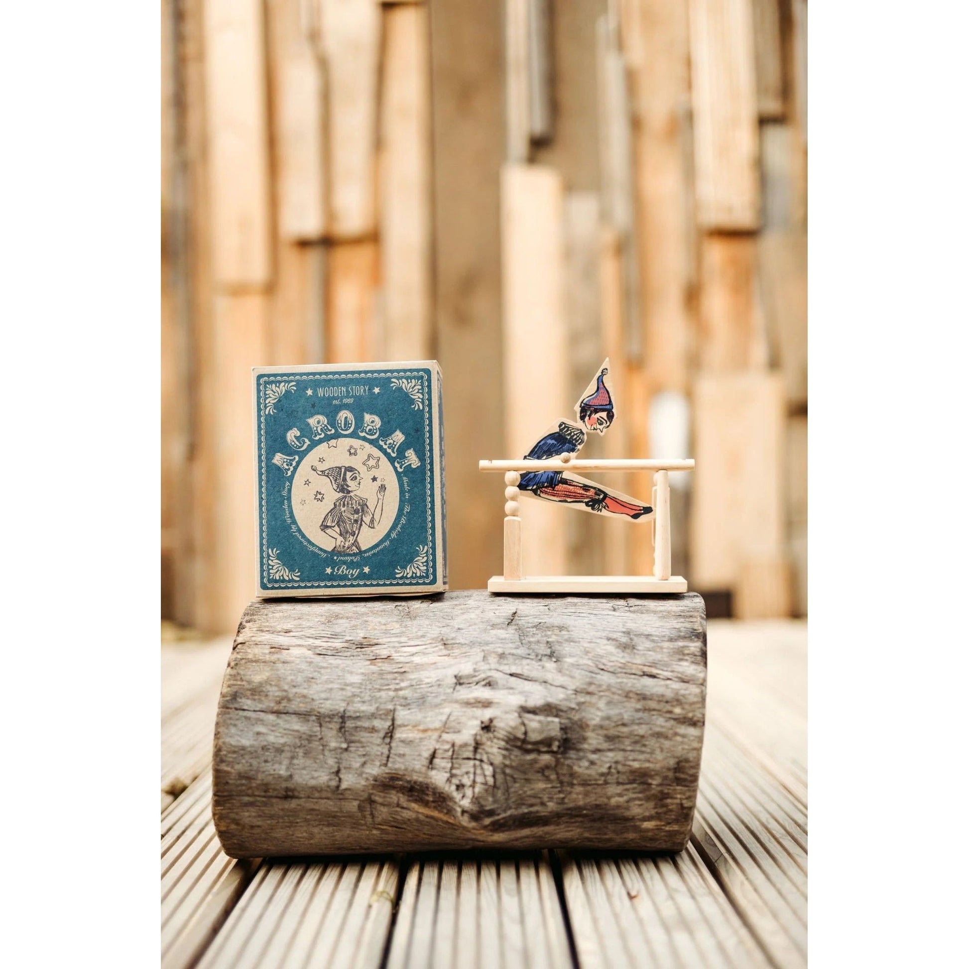Wooden Toy Acrobat Boy