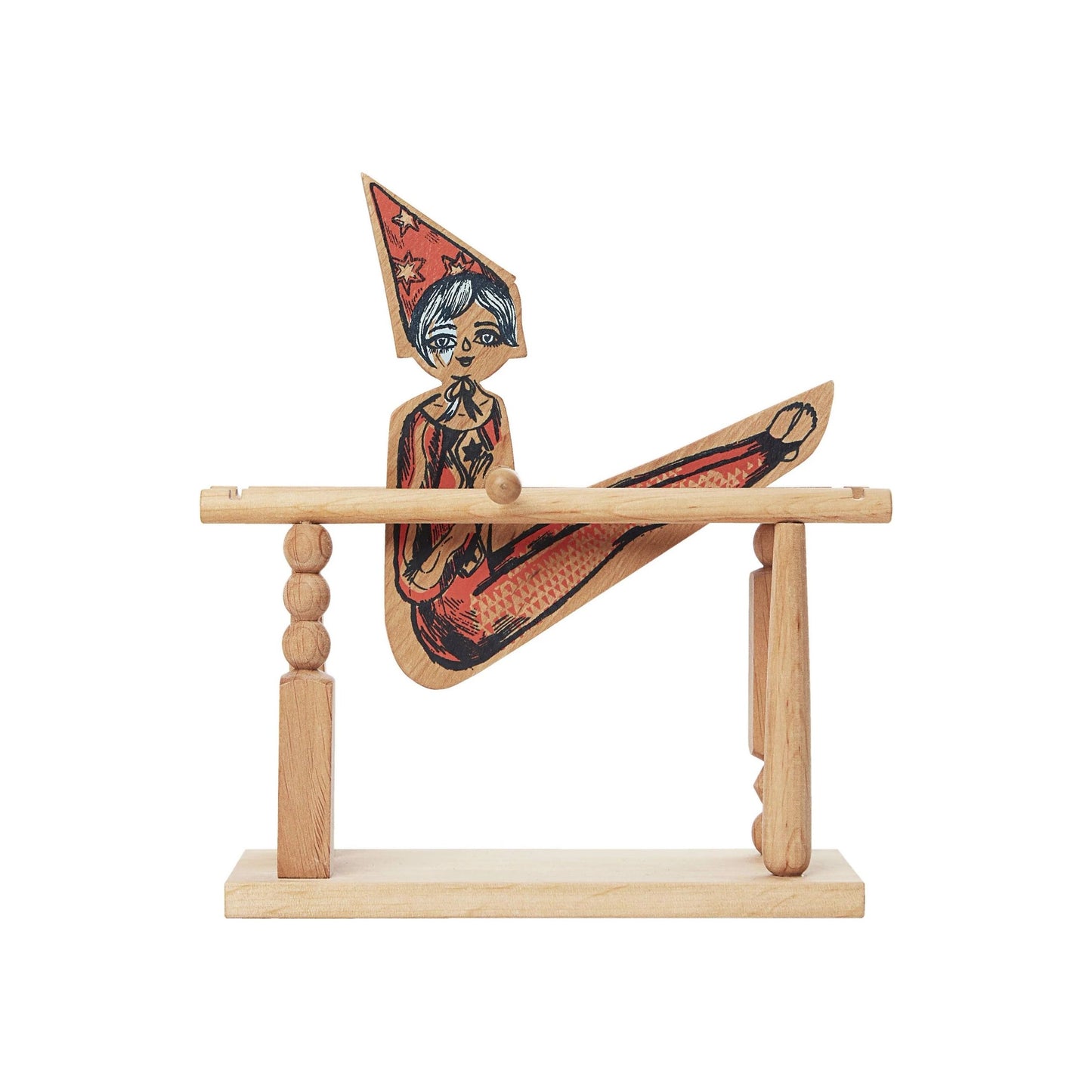 Wooden Toy Acrobat Girl