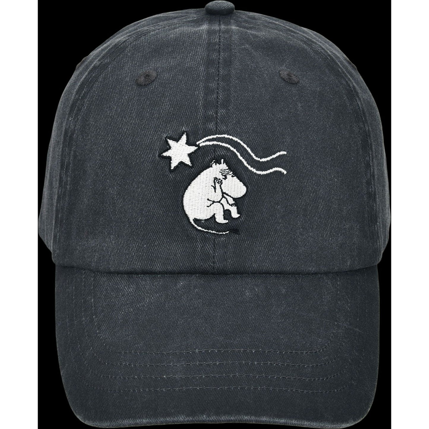 Novels Washed Denim Adult Cap - Grey