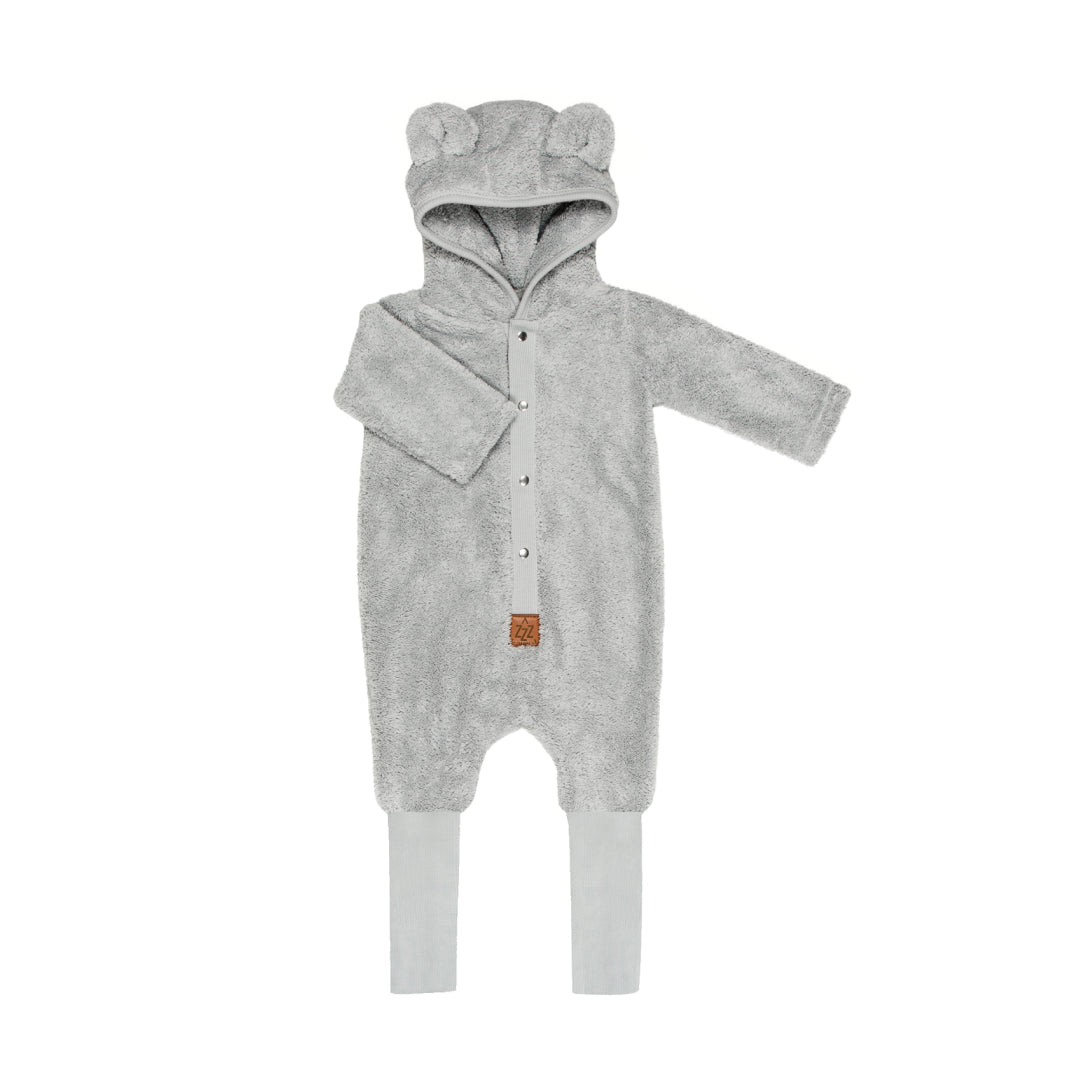 Eared Jumpsuit for Babies and Kids - Fuzzy Grey