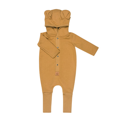 Eared Jumpsuit for Babies and Kids - Mustard